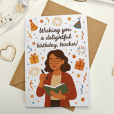 Teacher Birthday Card – Delightful Greeting for Educators